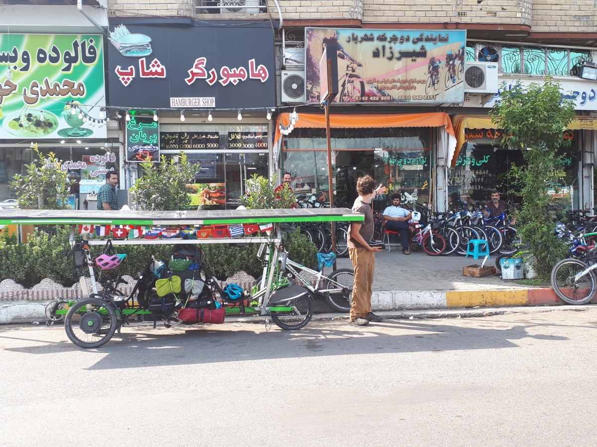 We started seeing more and more adults on bicycles as we rode down along the sea and then started spotting actual bicycle shops too. This was the third one we saw in a day. What we needed at this point was ice-cream rather than bicycle parts through, and a neighboring shop had that in good supply.